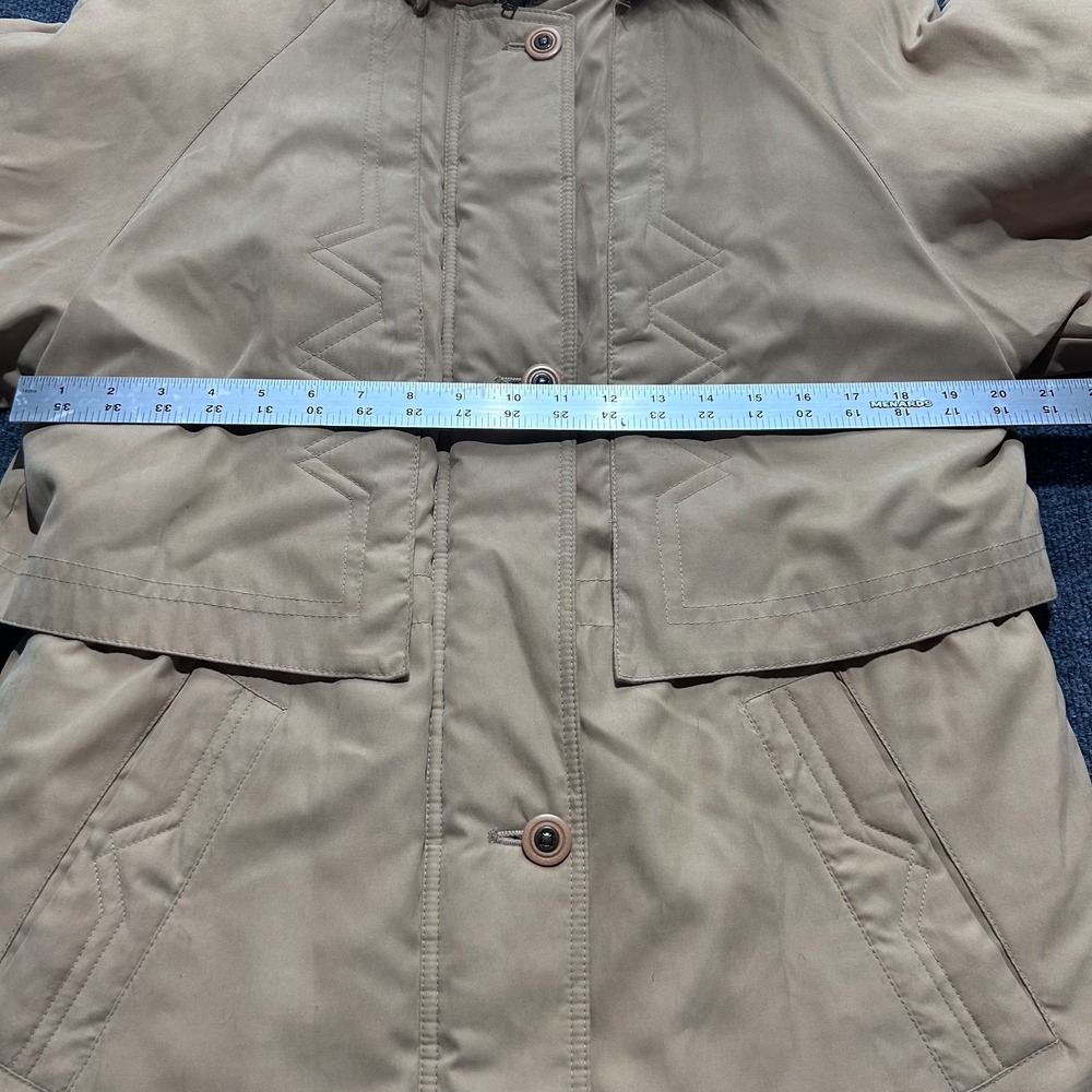 Gallery Women Beige/ Tan Parka Winter Coat Faux Fur Trim Removable Hood - XS - Picture 8 of 8